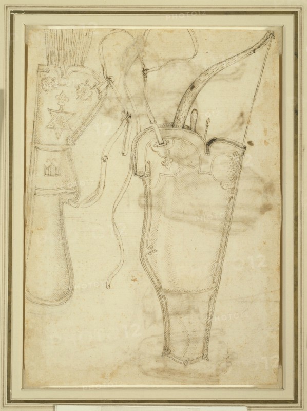 Bowcase and Quiver of Arrows, 1438. Creator: Pisanello.