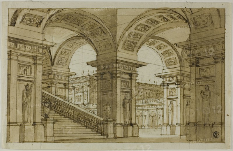 Stage Setting, n.d. Creator: School of Ferdinando Galli Bibiena Italian,.