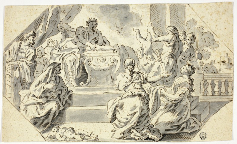 Judgement of Solomon, n.d. Creator: School of Francesco Solimena Italian, 1657-1748.