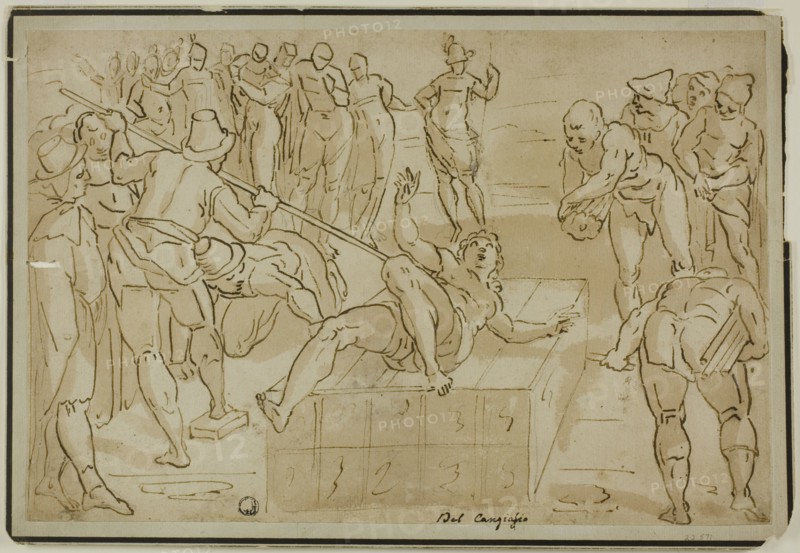 Martyrdom of Saint Lawrence, c.1580. Creator: School of Luca Cambiaso Italian, 1527-1589.