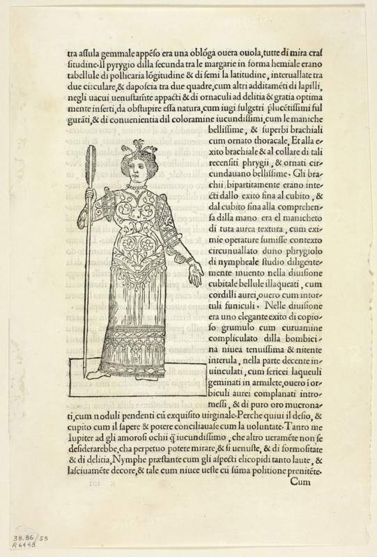A Nymph from Hypnerotomachia Poliphili (The Strife of Love in a Dream), Plate 55 from...1929. Creators: Unknown, Aldus Manutius, Francesco Colonna, Wilhelm Ludwig Schreiber.