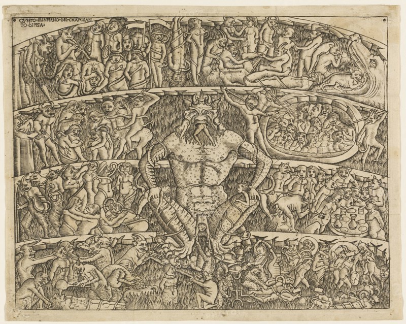 The Inferno According to Dante, from the Campo Santo Frescos in Pisa, 1480/1500. Creators: Unknown, Baccio Baldini.