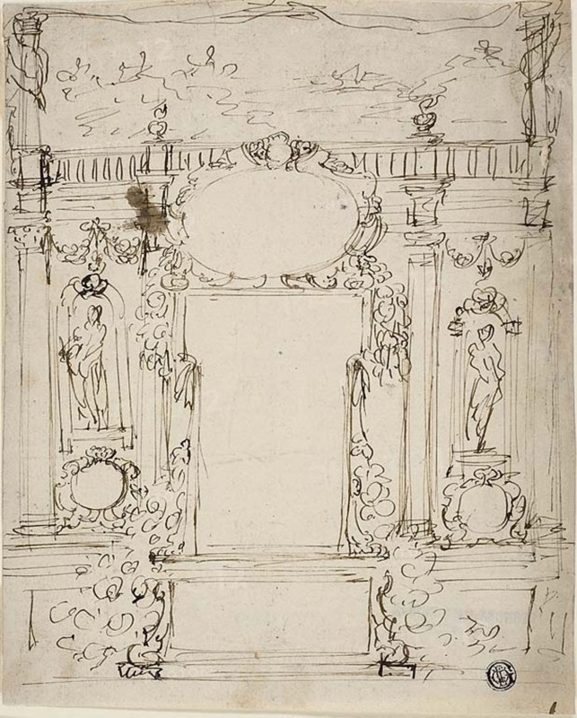 Mirror with Cartouche, n.d. Creator: Unknown.