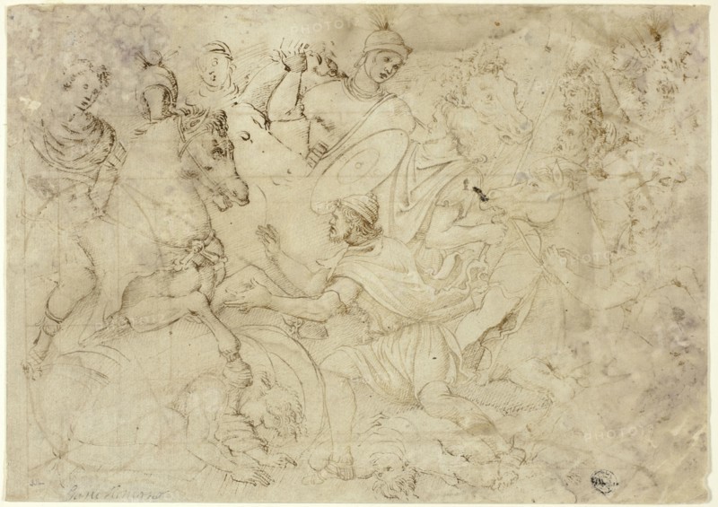 After the Antique: Trajan's Victorious Combat against the Dacians, n.d. Creator: Unknown.