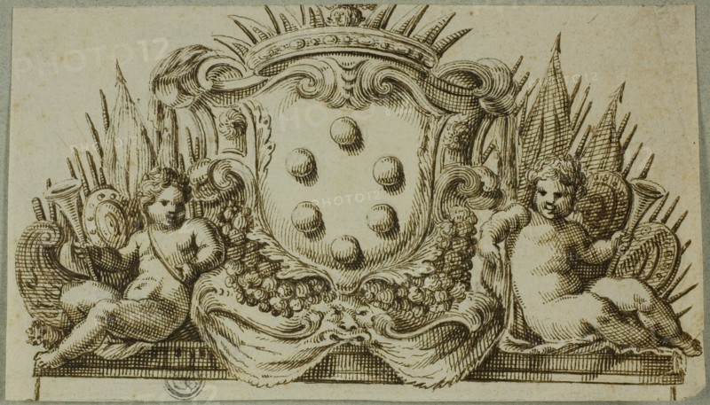 Medici Coat of Arms Flanked by Putti, n.d. Creator: Unknown.