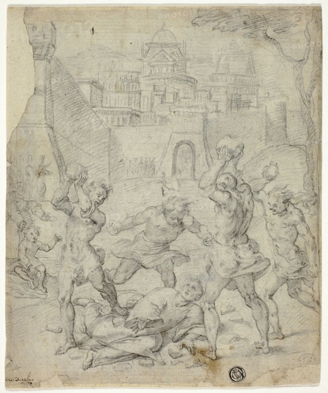 Stoning of Staint Stephen, c.1600. Creator: Unknown.