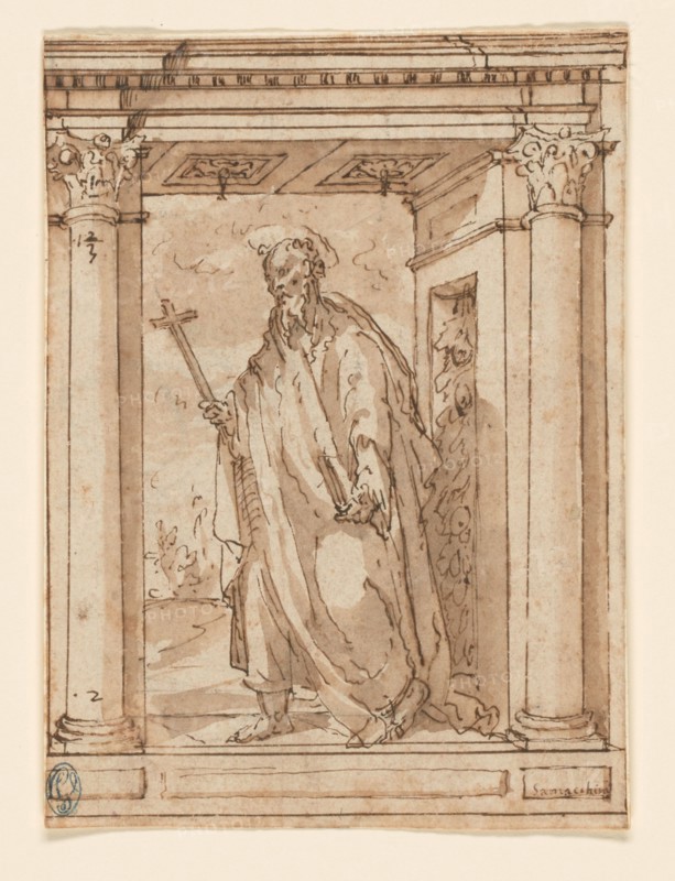 Standing Saint in Portico, n.d. Creator: Unknown.
