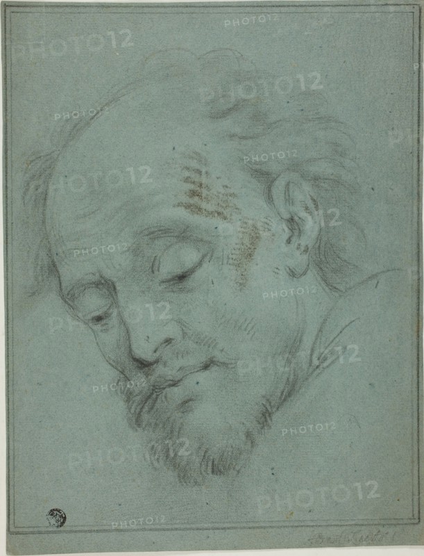 Male Head Looking Down, n.d. Creator: Unknown.