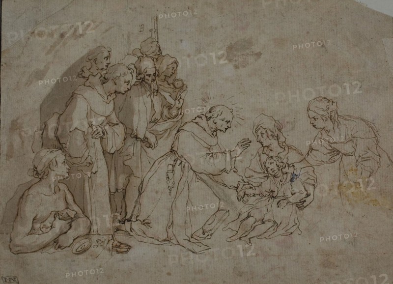Study for Miracle of Saint Bernardino of Siena, c.1602. Creator: Ventura Salimbeni.