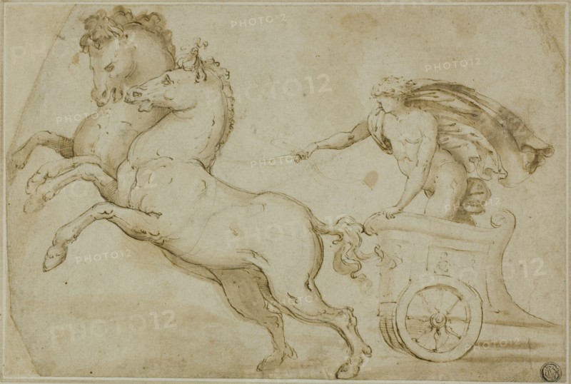 Apollo Driving the Chariot of the Sun, 1519/21. Creator: Workshop of Pietro Buonaccorsi, called Perino del Vaga.