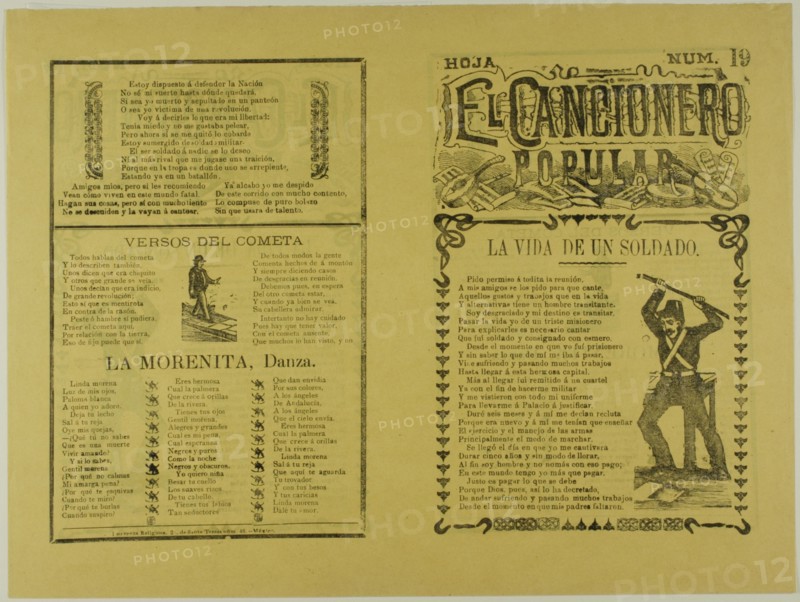 El cancionero popular, hoja num. 19 (The Popular Songbook, Sheet No. 19), n.d. Creator: Manuel Manilla.