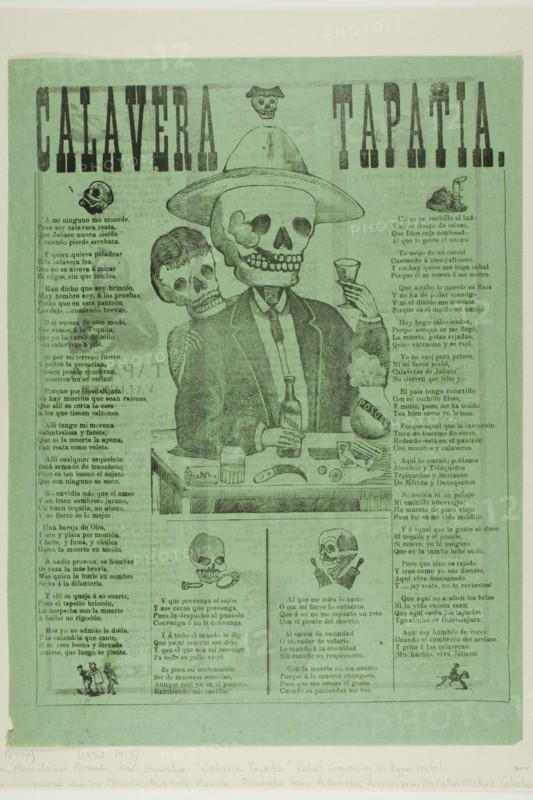 Calavera Tapatia, n.d. Creators: Manuel Manilla, José Guadalupe Posada.