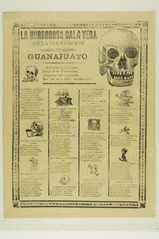 The Horrible Calavera of the Flooding of Guanajuato, 1900/10. Creators: Manuel Manilla, José Guadalupe Posada.