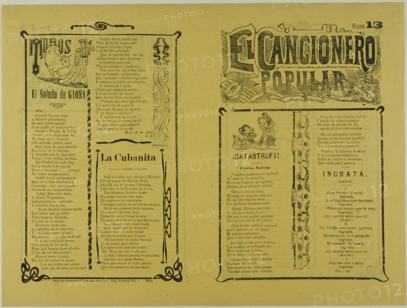 El cancionero popular, num. 13 (The Popular Songbook, no. 13), n.d. Creator: Unknown.