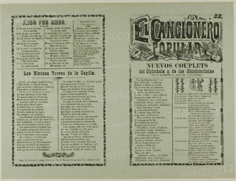 El cancionero popular, no. 22 (The Popular Songbook, No. 22), n.d. Creator: Unknown.
