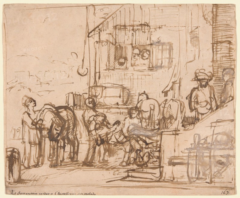 The Good Samaritan Arriving at the Inn, c.1660. Creator: Constantijn van Renesse.