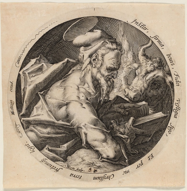 Saint Luke, plate three from The Four Evangelists, 1588. Creator: Jacques de Gheyn II.