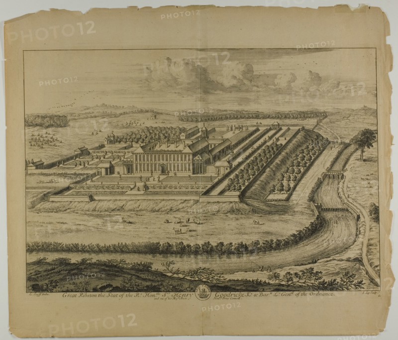 Great Ribston, plate 61 from Britannia Illustrata, published 1707. Creator: Johannes Kip.