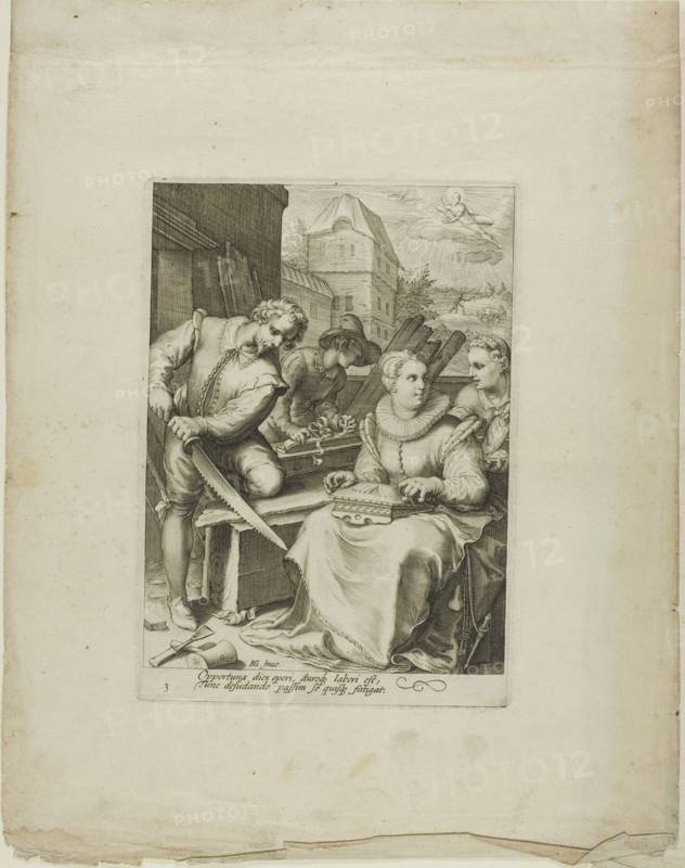 Midday, plate three from Four Times of Day, c.1595. Creator: Jan Saenredam.