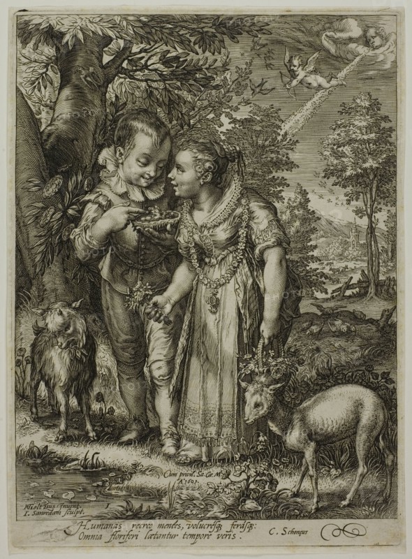 Spring, from The Four Seasons, 1601. Creator: Jan Saenredam.