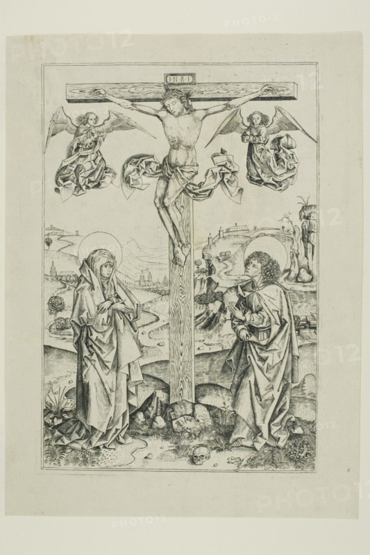 Christ on the Cross With Two Angels, c.1481. Creator: Master AG.