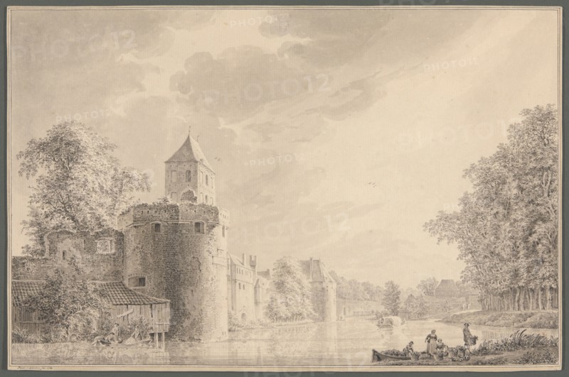 The City Walls of Utrecht by the "Plompetoren", 1763. Creator: Paulus van Liender.