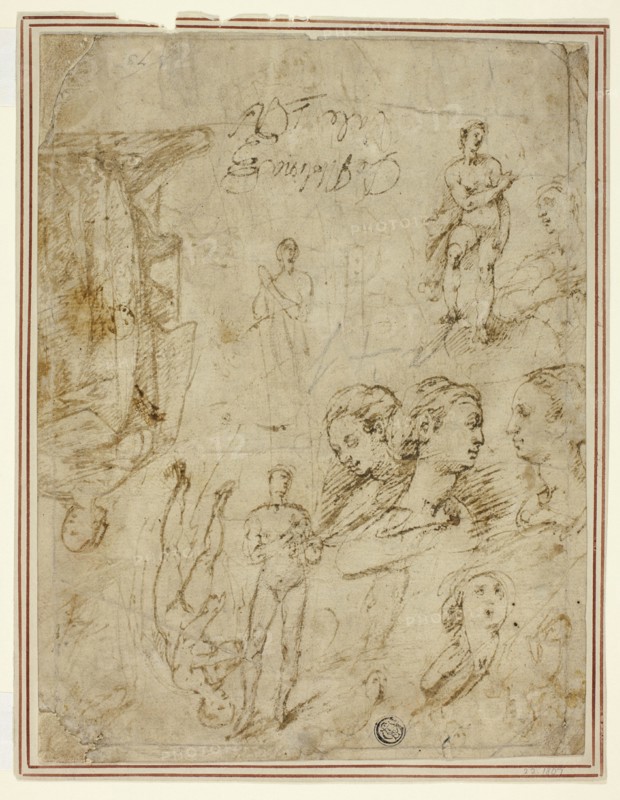 Sketches of Figures and Heads, n.d. Creator: Pieter Molijn.