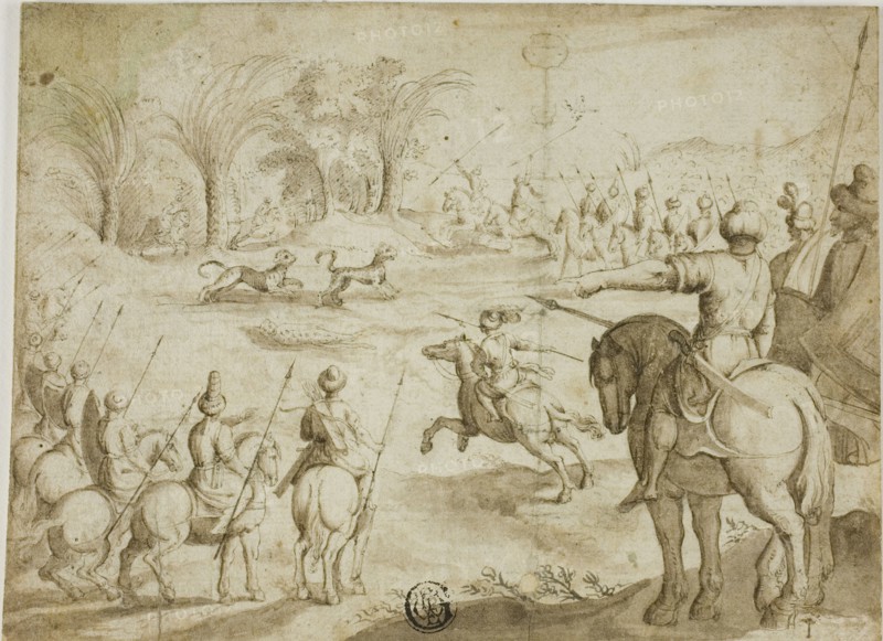 Leopard Hunt in Persia, n.d. Creator: Unknown.