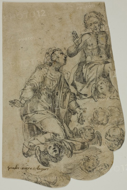 Christ in Glory with Kneeling Virgin, n.d. Creator: Giulio Cesare Angeli.