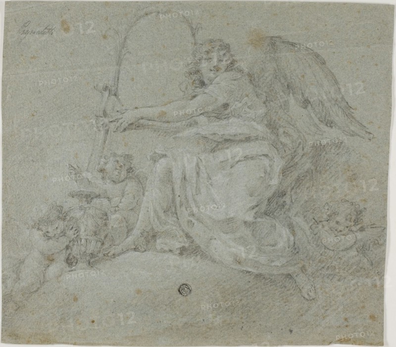 Angel with Lyre, n.d. Creator: Moncayo Pignatelly.