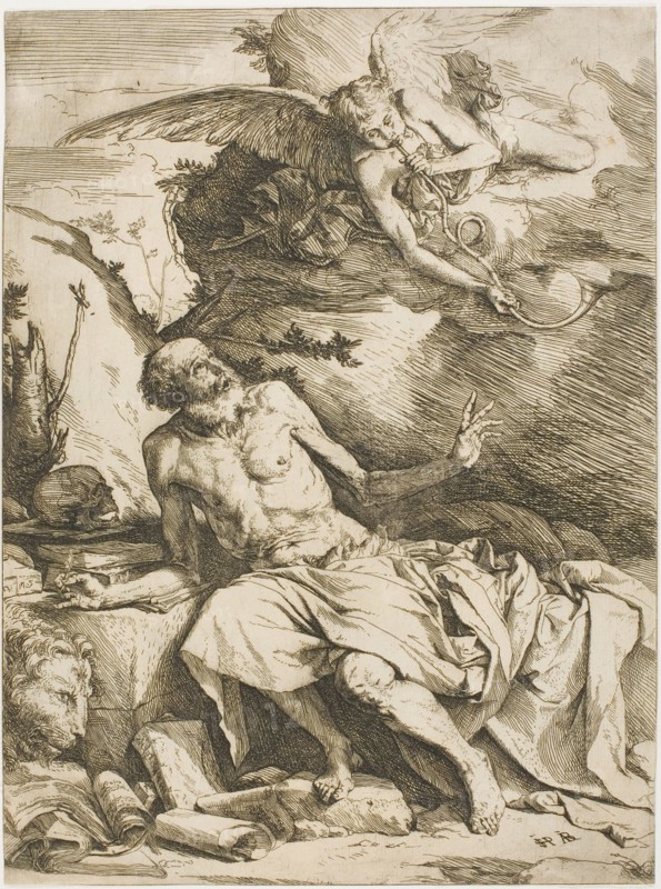 Saint Jerome Listening to the Trumpet of the Last Judgment, 1622-25. Creator: Jusepe de Ribera.