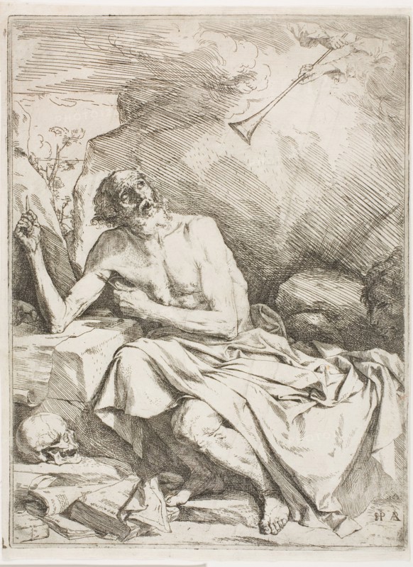 St. Jerome Hearing the Trumpet of the Last Judgment, 1621. Creator: Jusepe de Ribera.
