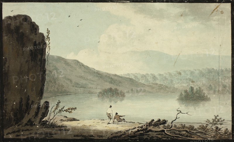 Barzon's Wake Lake, Lancashire, 1753-1807. Creators: Unknown, Sawrey Gilpin.