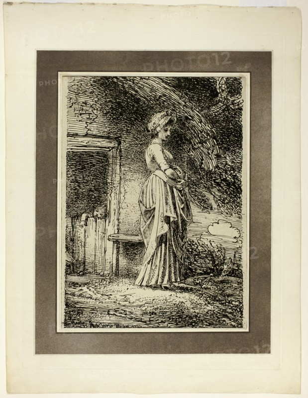 The Lost Apple, from the first issue of Specimens of Polyautography, 1803. Creator: Thomas Stothard.