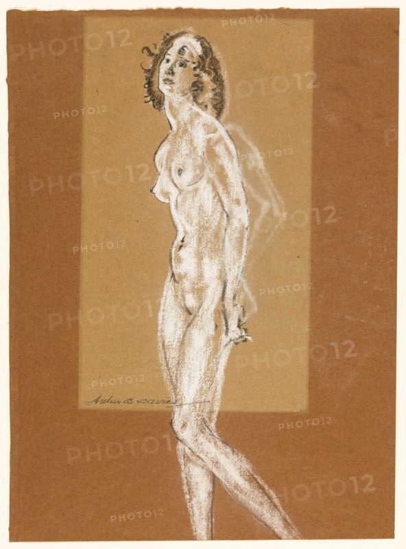 Standing Female Nude, 1882/93. Creator: Arthur Davies.