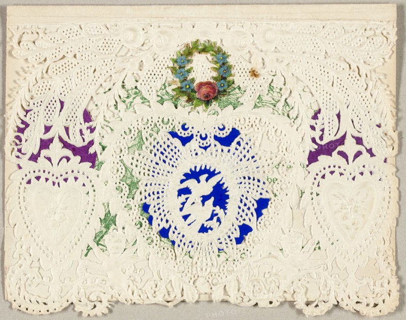 Untitled Valentine (Three Hearts), c.1865. Creator: Berlin & Jones.