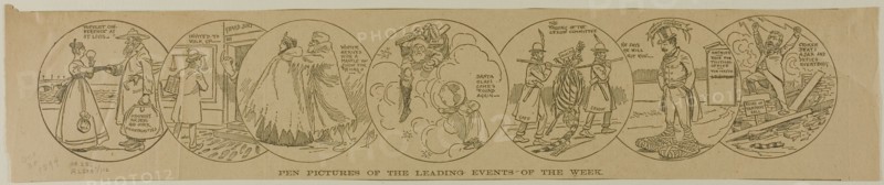 Pen Pictures of The Leading Events of the Week, from Chicago Tribune, published Dec 30, 1894. Creator: Harold R Heaton.