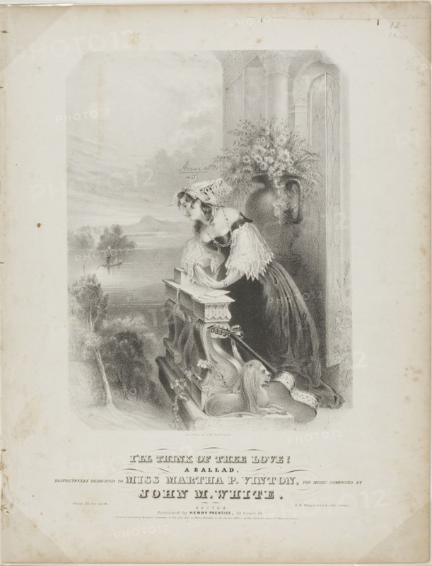 I'll Think of Thee Love!, 1841. Creator: John Henry Bufford.