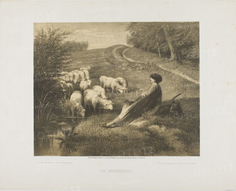 The Shepherdess, 1871. Creator: Joseph Foxcroft Cole.