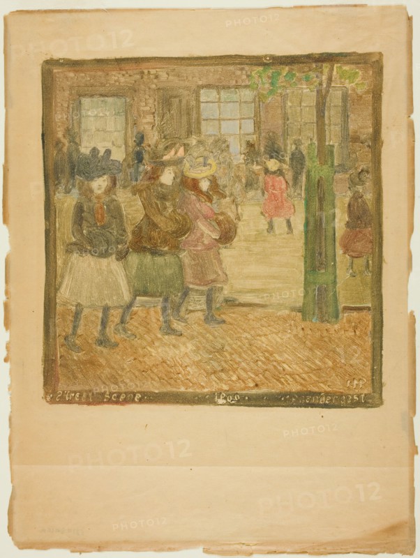 Street Scene, c.1891-94. Creator: Maurice Brazil Prendergast.