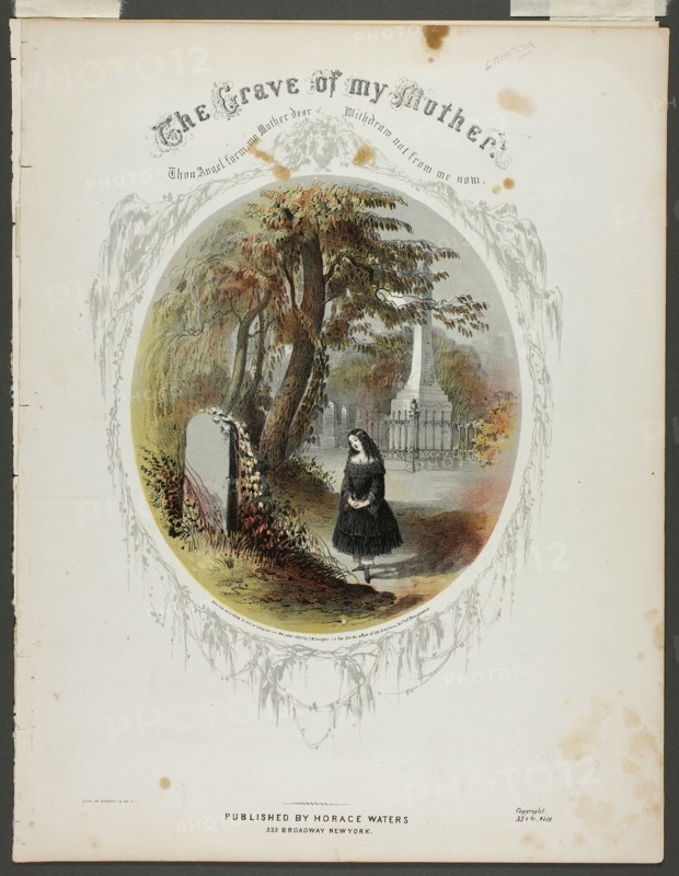 The Grave of My Mother, 1853. Creator: Napoleon Sarony.