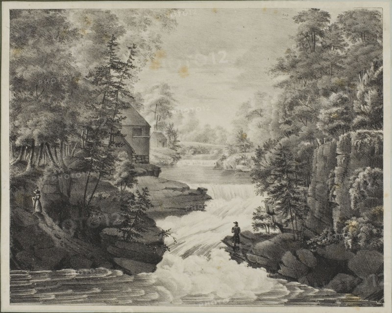 Landscape with Waterfall, n.d. Creator: Pendleton's Lithography.