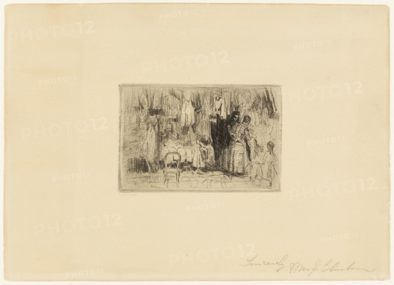 At the Dressmaker, 1895-1896. Creator: William James Glackens.