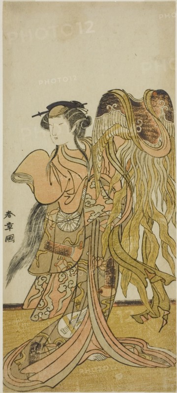 The Actor Nakamura Tomijuro I as the Courtesan Toyama of Tsuruga in the Play Keisei ..., c. 1775. Creator: Shunsho.