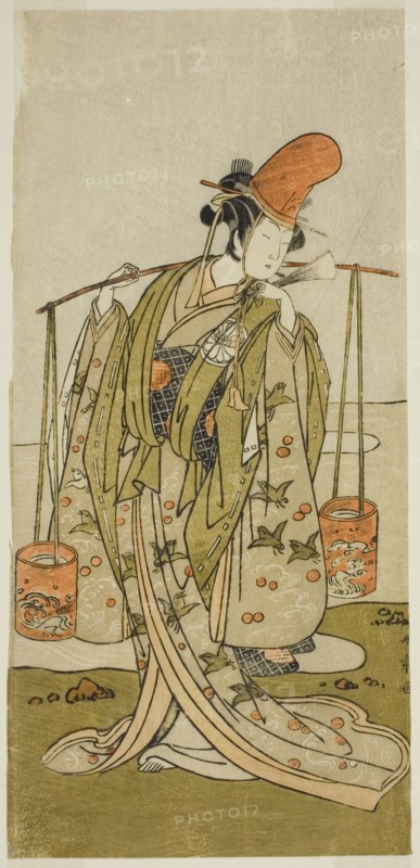 The Actor Segawa Kitsuji III as Murasame in the Play Gohiiki Kanjincho, Performed..., c. 1773. Creator: Shunsho.