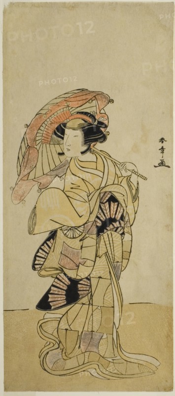 The Actor Nakamura Tomijuro I as a Female Fox from Mt. Ubagadake in the Play Chigo..., c. 1777. Creator: Shunsho.