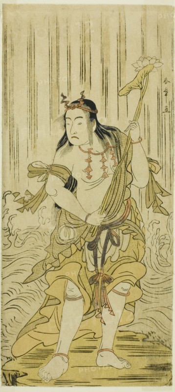 The Actor Sawamura Sojuro III as Kongara Doji in the Play Kitekaeru Nishiki no Wakayaka..., c. 1780. Creator: Shunsho.