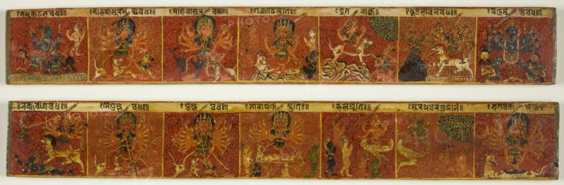 One of a Pair of Manuscript Covers from the Glorification of the Great Goddess..., late 17th cent. Creator: Unknown.