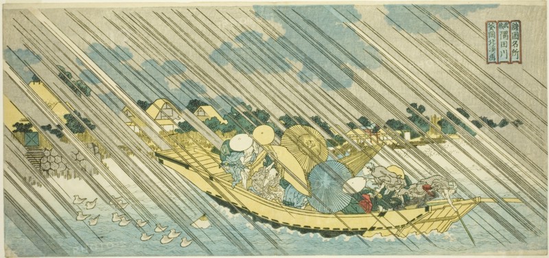 The Sumida River in Musashi Province (Musashi Sumidagawa), from the series "Famous..., c. 1834/35. Creator: Totoya Hokkei.