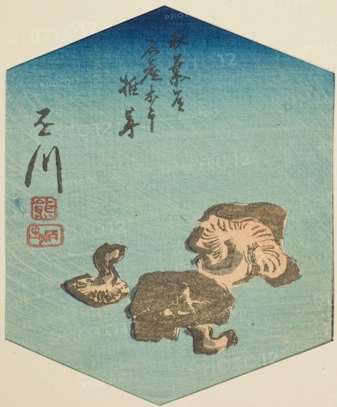 Kakegawa, section of sheet no. 7 from the series "Cutout Pictures of the Tokaido Road..., c.1848/52. Creator: Ando Hiroshige.